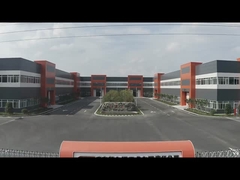 Fabricação de armazéns de estruturas de aço de vários ângulos.